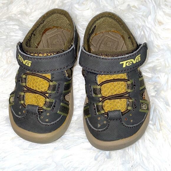 Reba Omnium Brown Green Sport Sandal Style# 6083 - Picture 3 of 8